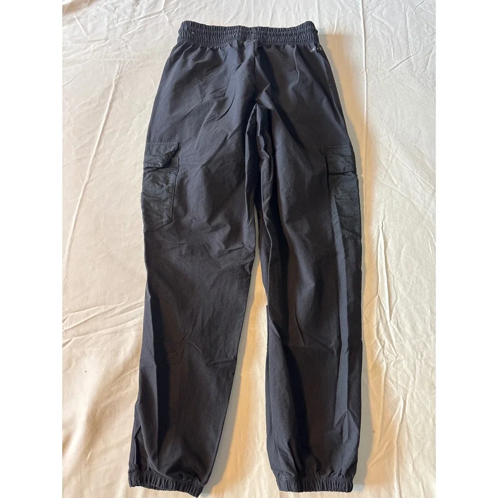 Nike Cargo Joggers Kids‎ XS Black Excellent Zippered Pockets Nylon Stretch Pants